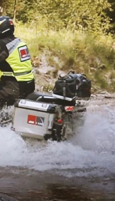 How to cross a river on a motorcycle